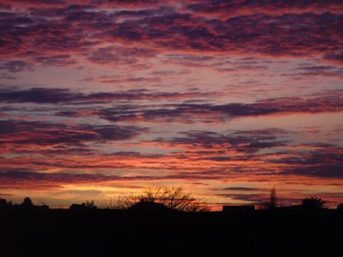 Sunset over Honiton Devon