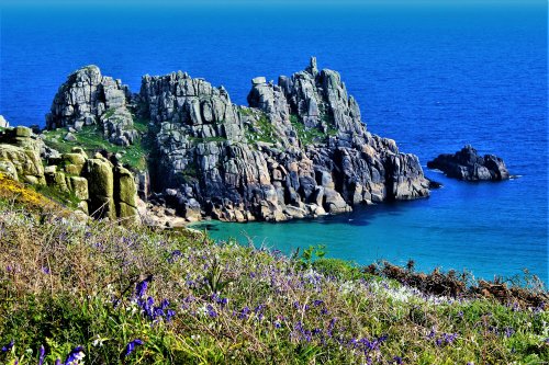 Logans Rock by Porthcurno
