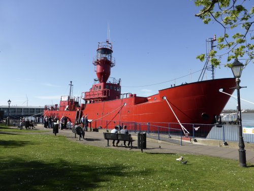 Lightship Moored at St Andrew's Gardens, Gravesend, Kent.
