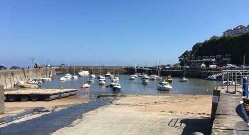 Saundersfoot Harbour in the county of Pembrokshire.