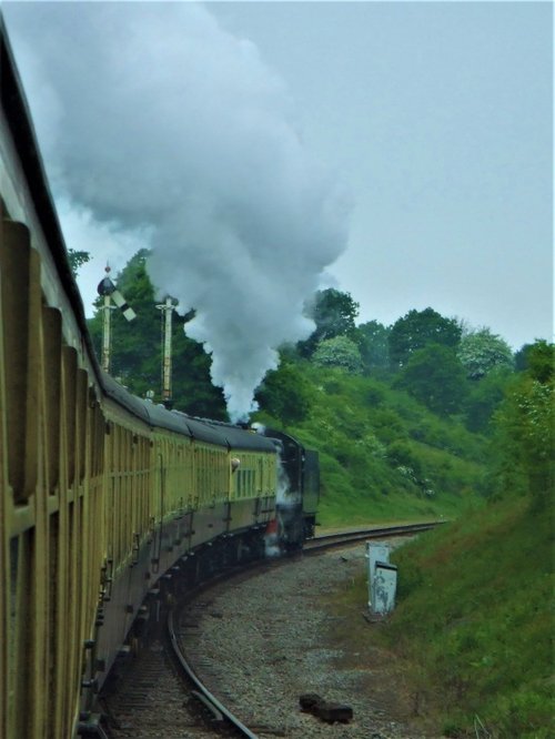 A GWR steam train at Winchcombe