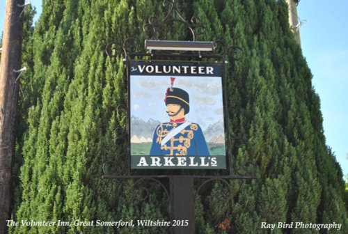 The Volunteer Inn Sign, Great Somerford, Wiltshire 2015