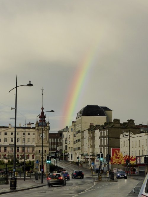 A rainbow after the storm at Margate, Kent