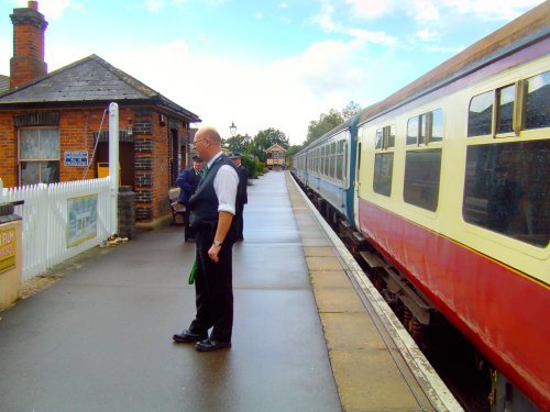 North Weald Station and stationmaster vintage Br Carrages