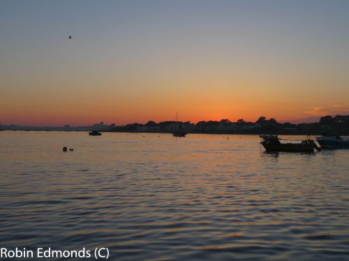 Sunset over Christchurch Harbour from Mudeford Quay