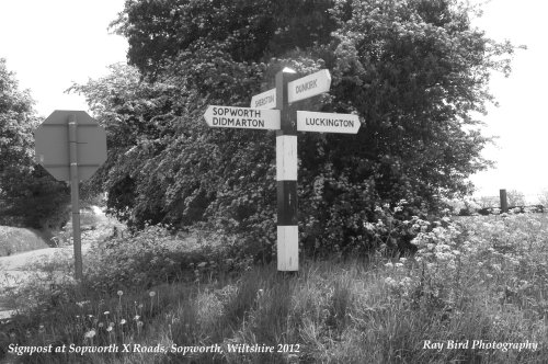 Signpost, Sopworth X-Roads, Wiltshire 2012