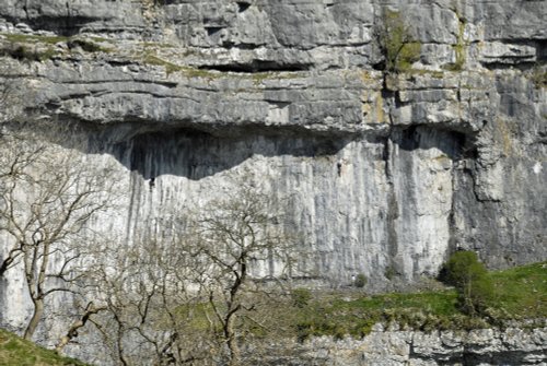 Climbers on Malham Cove