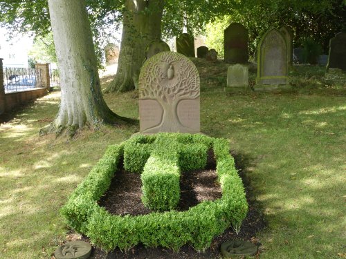 A beautiful headstone in the churchyard at Crosby- on -Eden, Cumbria