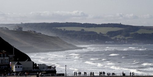 Whitby Harbour but the weather is getting a bit stormy