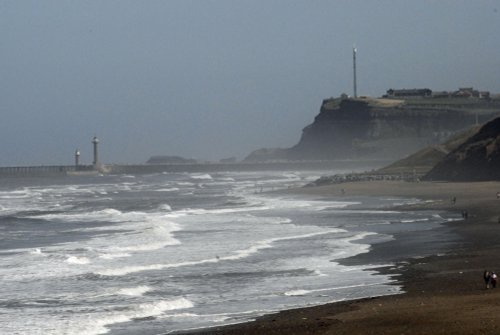 Whitby Harbour but the weather is getting a bit stormy