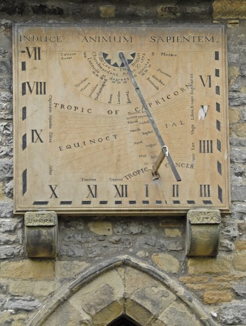 Sundial on Eyam Church