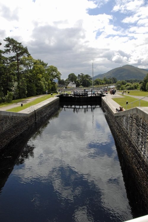 Neptune's Staircase, Ben Nevis in the distance