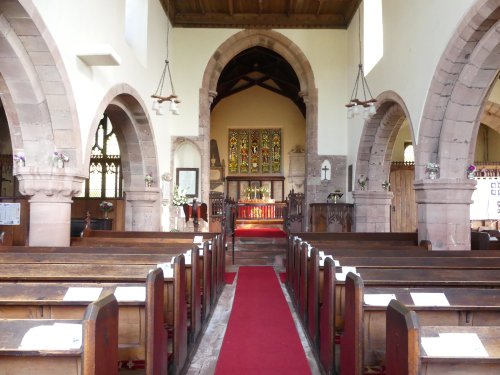 THE INTERIOR OF ST OSWALD CHURCH,KIRKOSWALD,CUMBRIA.