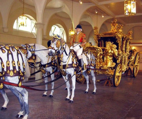 Carriage in the Royal Mews of Buckingham Palace