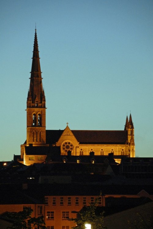 St. Eunan's Cathedral, Letterkenny at night
