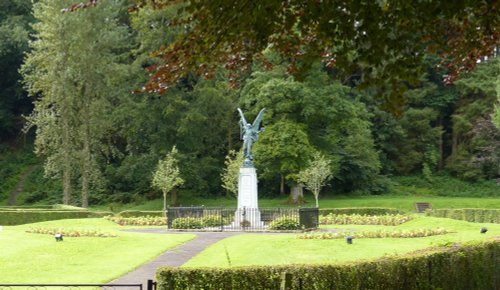 WAR MEMORIAL TO THE PEOPLE WHO DIED IN THE GREAT WARS IN BUCCLEUCH PARK LANGHOLM
