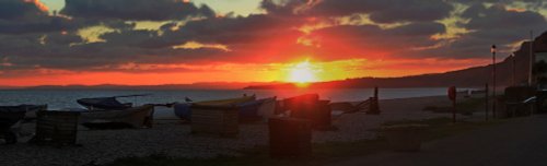 Sundown at Budleigh Salterton
