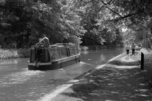 Narrowboat & Towpath, Shropshire Union Canal, Market Drayton, Shropshire