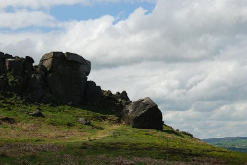 A picture of Cow and Calf Rocks