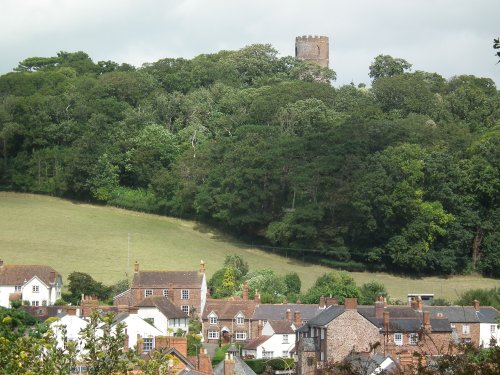 View over the village from Dunster Castle