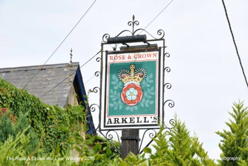The Rose & Crown Inn Sign, Lea, Wiltshire 2019