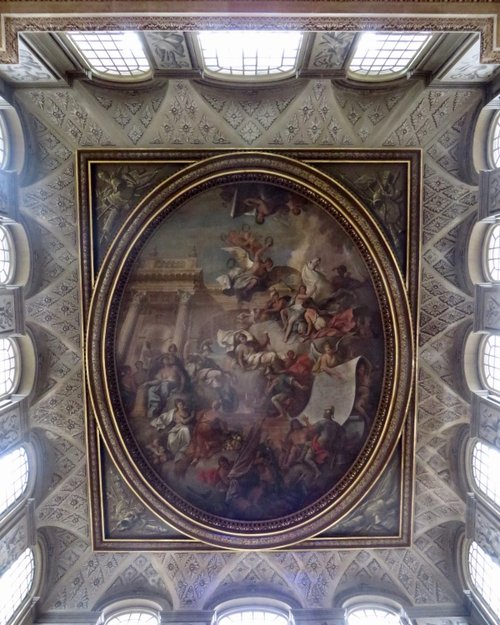 Ceiling of the entrance, Blenheim Palace, Woodstock, Oxfordshire