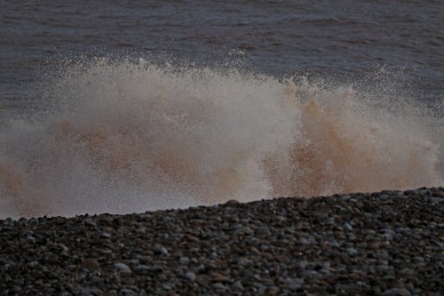 Budleigh beach gets wetter