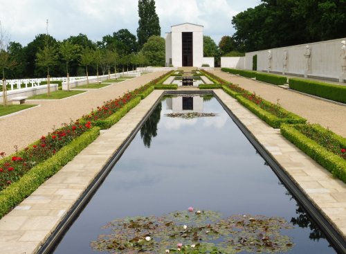Pools at the Cambridge American Cemetery