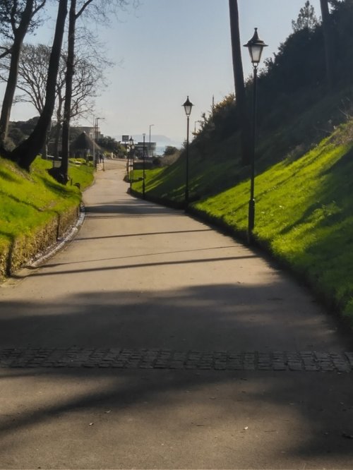The way to the sea at Boscombe Chine Gardens (Dorset)