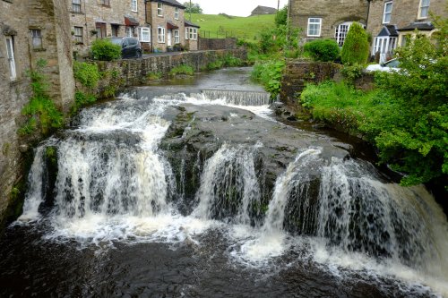 Hawes village and river Ure