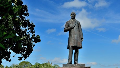 Statue of Joseph Locke in Locke Park, Barnsley