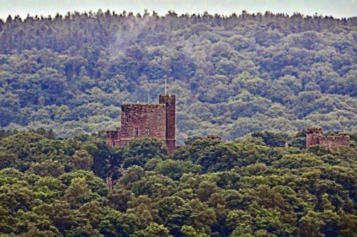 Peckforton Castle from Beeston Castle 1.5 miles away