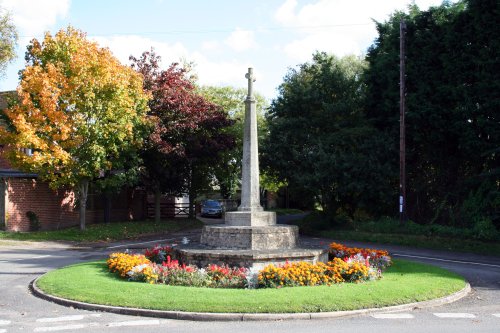 Autumn colours around the war memorial in Drayton St. Leonard