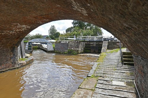 Staircase Locks  on the Shropshire Union Canal at Bunbury