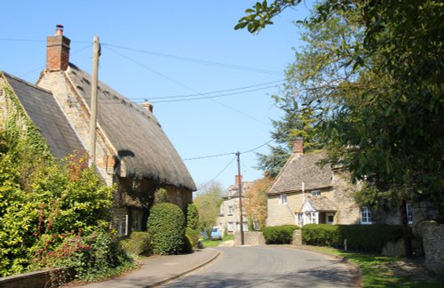 Period cottages in Main Street, Duns Tew