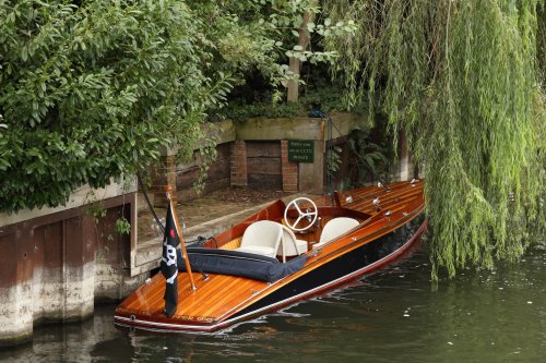 Slipper Launch, moored near Marsh Mill, Henley-on-Thames