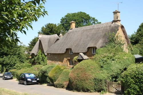 One of the many lovely thatched cottages in Great Tew