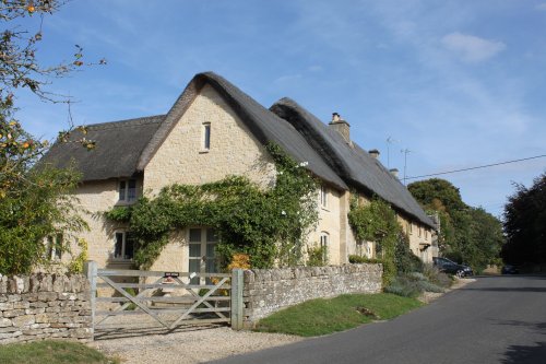 More Taynton thatched cottages basking in the late afternoon sun