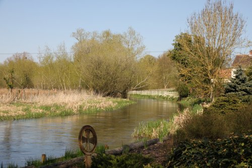 The River Lambourn viewed from the Peace Garden, Boxford
