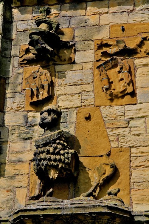 Gargoyles at Warkworth Castle