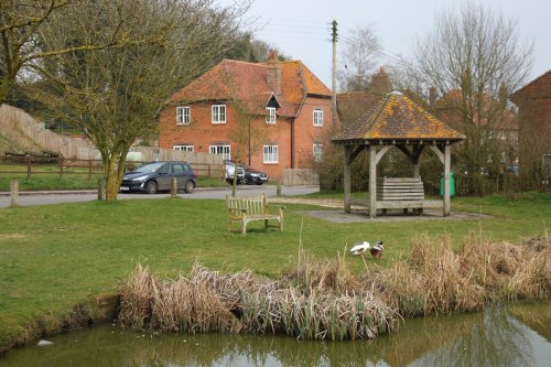 A quiet corner by the duck pond in West Ilsley