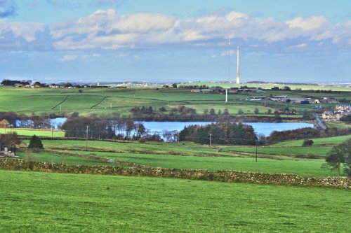 Ingbirchworth Reservoir with Emley Moor Beyond