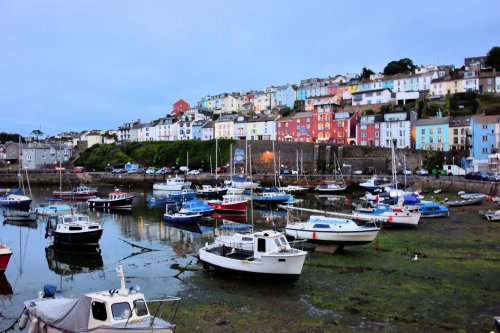Brixham Harbour as Night Falls