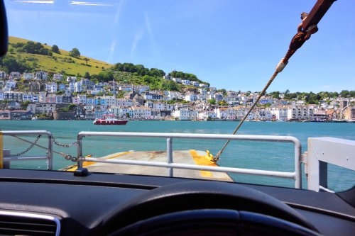Crossing the River to Dartmouth on the Lower Dart Ferry