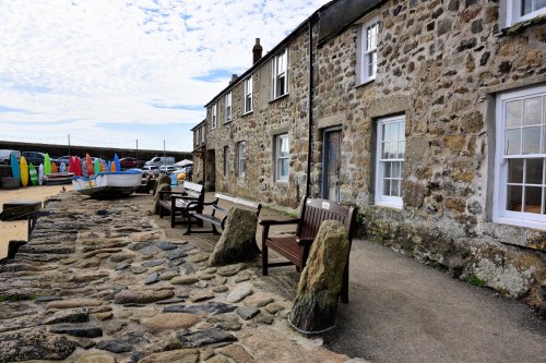 Old Fisherman's Cottages on Mousehole Quayside