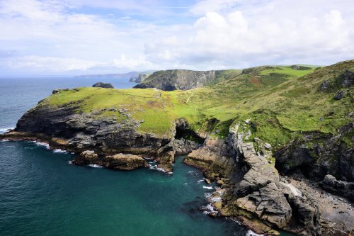 Barras Head & the North Cornwall Coast Viewed from Tintagel Castle