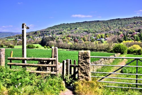 The Path from Calver to the Hillside Village of Curbar
