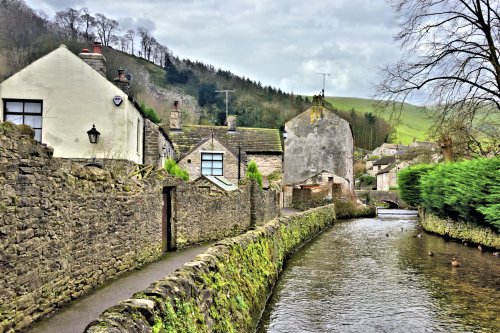 Peakshole Water Flowing Through Castleton in the Peak District