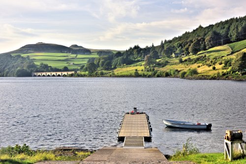 Ladybower Reservoir Viewed from the Fisheries Launch Ramp, towards the  Snake Road Bridge