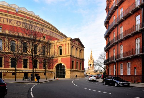 The Royal Albert Hall, Memorial and Mews on Kensington Gore